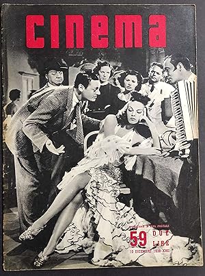Rivista Cinema n.59 - 1938 - Copertina Zorima in Follie di Hollywood