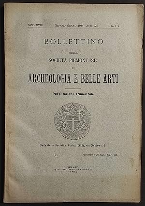 Bollettino Società Piemontese Archeologia Belle Arti - 1934 - N.1-2