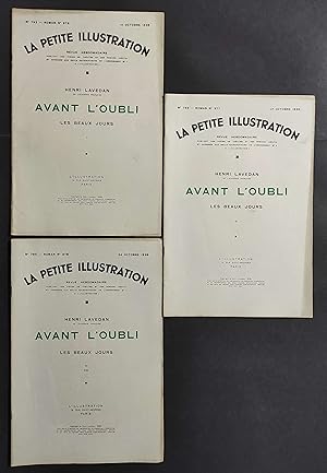 La Petite Illustration n.793-794 -792 - 1936 - Avant l'Oubli - Lavedan - 3 Num.