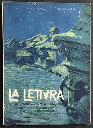 Rivista La Lettura n.12 - 1911 - Copertina Illustrata - Corriere della Sera