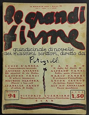 Le Grandi Firme N.94 - 15 Maggio 1928 - Quindicinale di Novelle