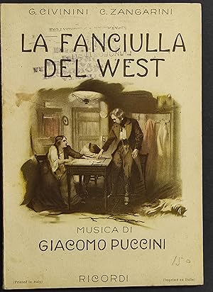 La Fanciulla del West - G. Civibibi - G. Zangarini - Mus. Puccini - Ed. Ricordi - 1944