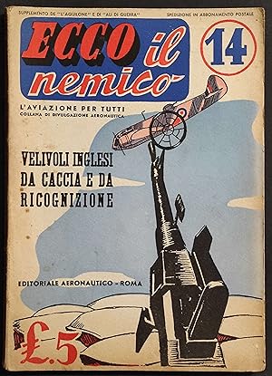 Ecco il Nemico 14 - Velivoli Inglesi - Ed. Aeronautico - 1942