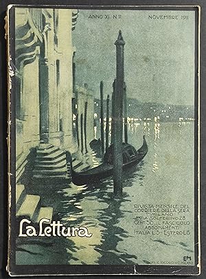Rivista La Lettura n.11 - 1911 - Copertina Illustrata - Corriere della Sera