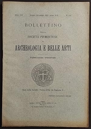 Bollettino Società Piemontese Archeologia Belle Arti - 1932 - N.3-4
