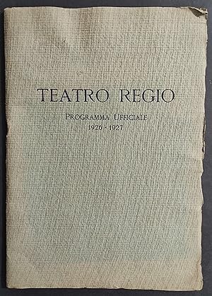 Teatro regio - Programma Ufficiale 1926-1927