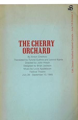 The Cherry Orchard - Stratford Festival Theatre Programme July 25 - September 10, 1965