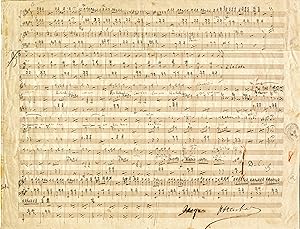 Eigenhändiges Musikmanuskript mit eigenhändigem Namenszug am Schluß. - Autograph music manuscript...