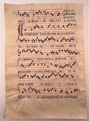 Music manuscript, Musikhandschrift, Notenhandschrift. Graduale, Missale, Manuale, Antiphonary on ...