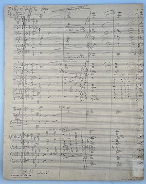 Autograph music manuscript in full score "Dalla 5a battuta dopo il ultimo ff" for the last 11 bar...