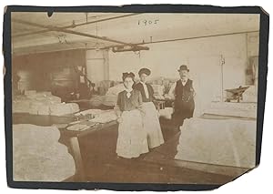 Women Working In a Textile Factory Albumen Photograph, 1905