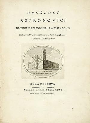 Opuscoli Astronomici di Giuseppe Calandrelli e Andrea Conti.