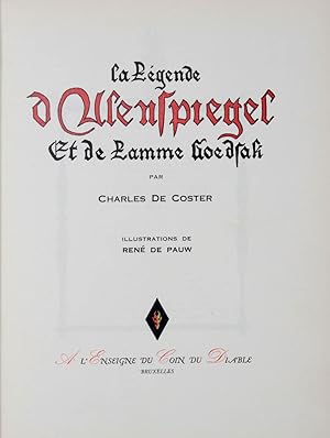 La légende d'Ulenspiegl et de Lamme Goedsak. Illustrations de René de Pauw.