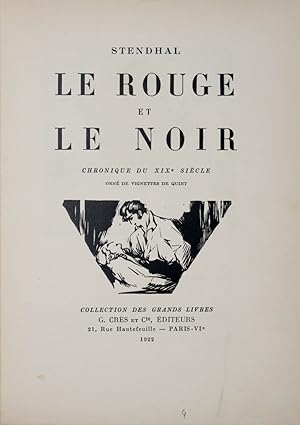 Le Rouge et le Noir. Chronique du XIX.e siècle orné de vignettes de Quint.