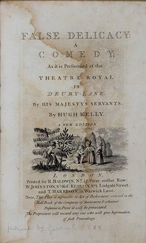 False Delicacy: a Comedy; ad it is Performed at the Theatre Royal in Drury-Lane.