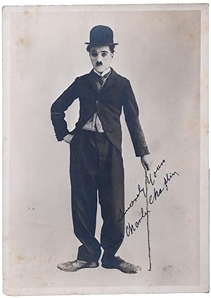 Charlie Chaplin inscribed publicity photograph