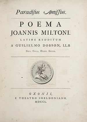 Paradisus Amissus. Poema.latine redditum a Guilielmo Dobson, LL.B.
