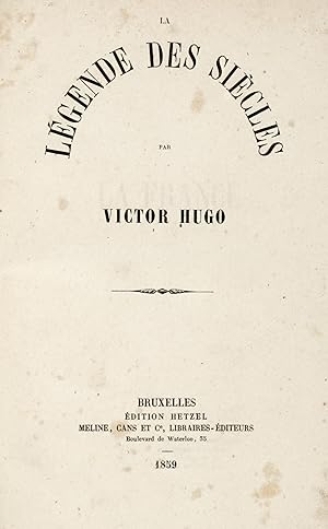 La légende des siècles par Victor Hugo.