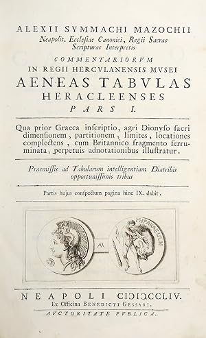 Commentariorum in Regii Herculanensis Musei aeneas tabulas Heracleenses.