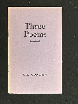 Three Poems SIGNED Ltd Ed