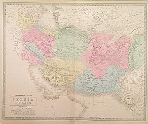 'PERSIA AND CABOOL'. Extremely detailed map of the area. Lithographed edition.
