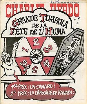 "CHARLIE HEBDO N°408 du 7/9/1978" CABU : GRANDE TOMBOLA DE LA FÊTE DE L'HUMA