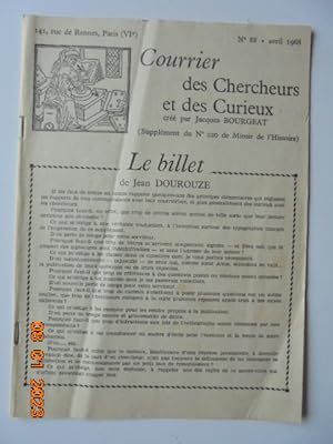 Courrier des Chercheurs et des Curieux N° 88 - avril 1968
