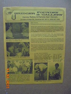Bridger Foundry & Gallery Newsletter October 1979