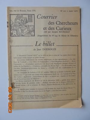 Courrier des Chercheurs et des Curieux N° 111 - mars 1970