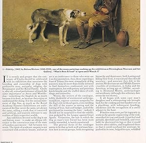 A Dog's Life in Man's Company: The Dog in Art and History. Several pictures and accompanying text...