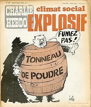 "CHARLIE HEBDO N°432 du 22/2/1979" Gébé : CLIMAT SOCIAL EXPLOSIF