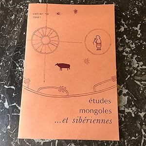 Etudes mongoles et sibériennes . Cahier n: 12 de 1981