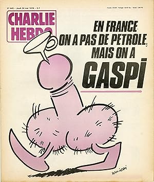 "CHARLIE HEBDO N°445 du 24/5/1979" WOLINSKI : EN FRANCE ON A PAS DE PÉTROLE MAIS ON A GASPI / REI...