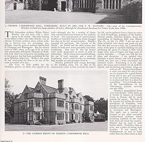 The Country Houses of the Architect W.H. Brierley (1864-1926). Several pictures and accompanying ...