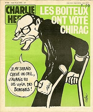 "CHARLIE HEBDO N°448 du 14/6/1979" CABU : LES BOITEUX ONT VOTÉ CHIRAC