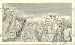 Trebizond or Trabzon on the northeastern coast of Turkey,1882 Antique Intext Map