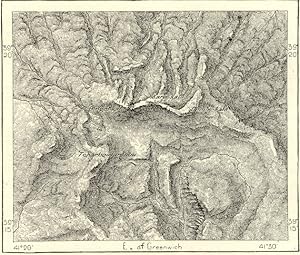 Bingol Dag or Bingol Mountain in eastern Turkey,1882 Antique Intext Map
