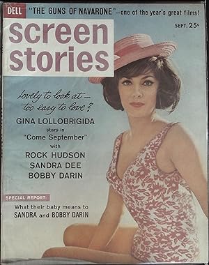 Screen Stories Magazine September 1961 Gina Lollobrigida "Come September"
