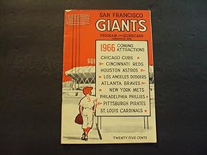 S.F. Giant Official Program 1966 vs. Phillies