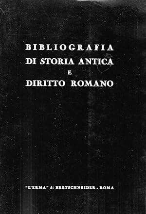 Bibliografia di Storia antica e Diritto romano