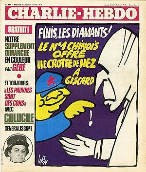 "CHARLIE HEBDO N°466 du 17/10/1979" Gébé: FINIS, LES DIAMANTS ! / CABU : BIJOU PREND UN X AU PLURIEL
