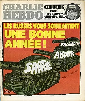 "CHARLIE HEBDO N°477 du 2/1/1980" REISER : LES RUSSES VOUS SOUHAITENT UNE BONNE ANNÉE / CABU : PÉ...