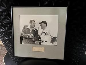 Black and White Framed and Matted Photo of the Babe and Bendix - w/Bendix' Signature