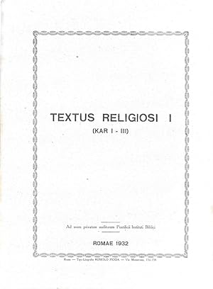 Textus Religiosi I (Kar I - III)
