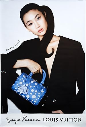 2023 French Louis Vuitton Fashion Poster - Yayoi Kusama, Louis Vuitton, HoYeon Jung (Blue)