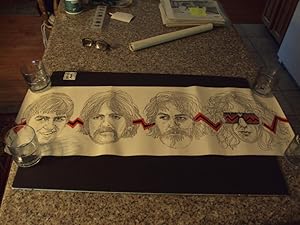 Vintage Beatles Poster by Keith Maconnell 1974 36 x 12
