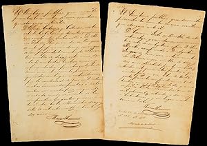 A group of two documents recording the sale of enslaved persons in Cuba, 1872-77