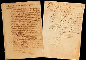 A Group of Two Manumission Documents for Enslaved People in Cuba, 1872