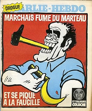 "CHARLIE HEBDO N°482 du 6/2/1980" CABU : MARCHAIS FUME DU MARTEAU ET SE PIQUE A LA FAUCILLE / WIL...