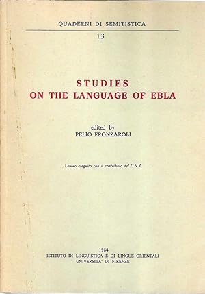 Studies on the language of Ebla